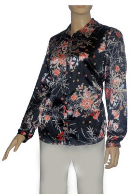 U-Black-floral-satin-shirt