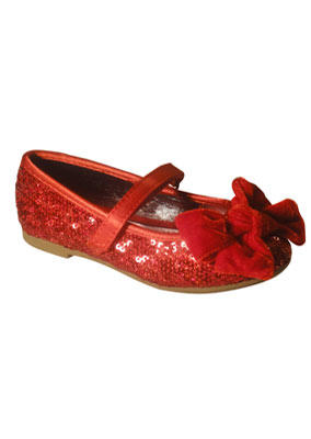 M \u0026 S Girls Red sequin velvet bow 