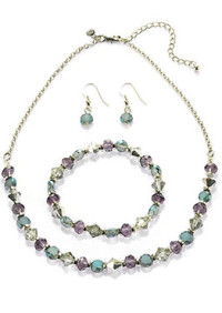 12-50P-Multi-Faceted-Bead-Necklace,-Bracelet-&-Earrings-Set