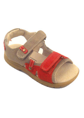 Boys-red-natural-sandal