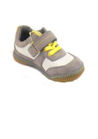 Grey-yellow-leather-trainer